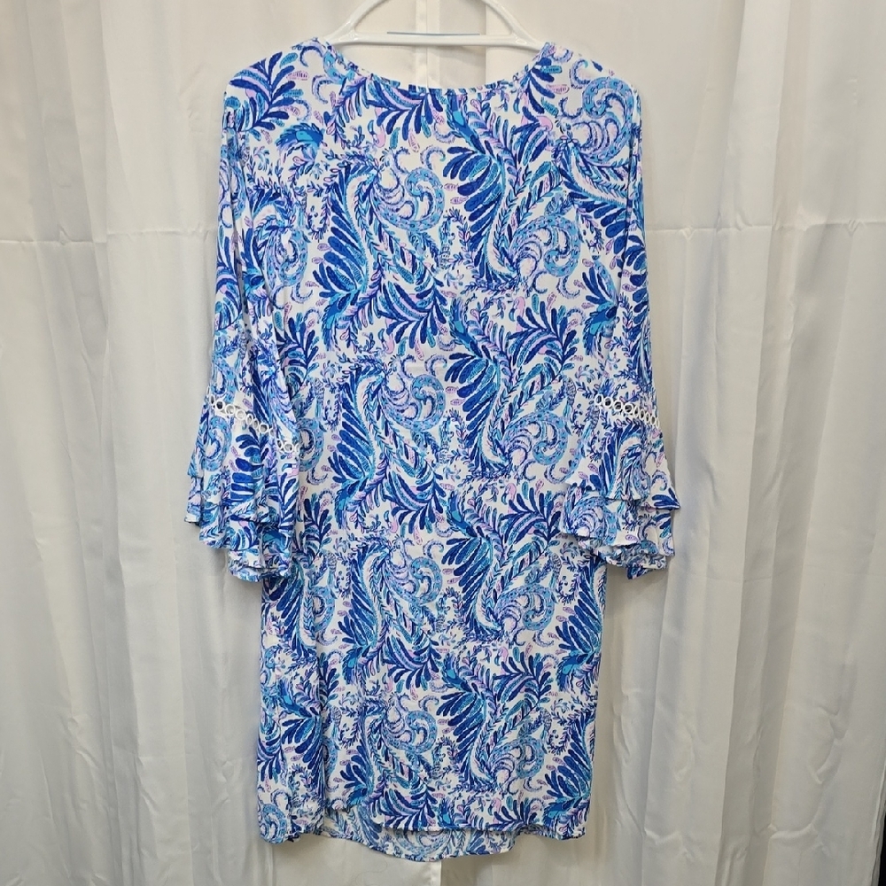 Lilly Pulitzer Blue and White Paisley Dress - Picture 2 of 5